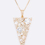 Cubic Zirconia Triangle Pendant Necklace