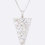 Cubic Zirconia Triangle Pendant Necklace
