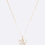 Cubic Zirconia Triangle Pendant Necklace