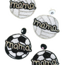 Diona J Game Day Basketball Seed Beaded Mama Post and Drop Earrings
