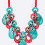 Resin Fringe Disk Statement Necklace