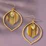HAMMERED CASTING TEARDROP HOOP WITH RESIN EARRINGS