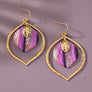 HAMMERED CASTING TEARDROP HOOP WITH RESIN EARRINGS