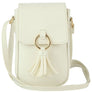 Tassel Ring Flap Cell Phone Crossbody Bag Wallet