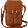 Tassel Ring Flap Cell Phone Crossbody Bag Wallet