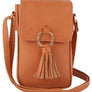 Tassel Ring Flap Cell Phone Crossbody Bag Wallet