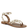 PRAH Studs Embellished Flat Sandals