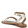 PRAH Studs Embellished Flat Sandals