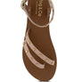 PRAH Studs Embellished Flat Sandals