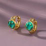 Stainless steel smiley face huggie hoop earrings