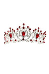 Harf Shaped Flower Bud Rhinestone Tiara