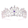 Harf Shaped Flower Bud Rhinestone Tiara