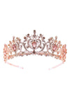 Harf Shaped Flower Bud Rhinestone Tiara
