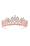 Harf Shaped Flower Bud Rhinestone Tiara