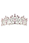 Harf Shaped Flower Bud Rhinestone Tiara