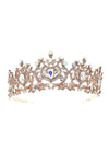 Harf Shaped Flower Bud Rhinestone Tiara
