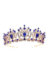 Harf Shaped Flower Bud Rhinestone Tiara
