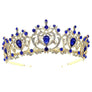 Harf Shaped Flower Bud Rhinestone Tiara