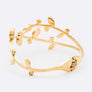 Stainless Steel Leaf Iconic Open Cuff