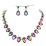 Pear Connection Crystal Necklace Set
