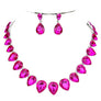 Pear Connection Crystal Necklace Set