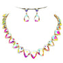 Pear Connection Crystal Necklace Set