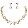 Pear Connection Crystal Necklace Set