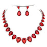 Pear Connection Crystal Necklace Set