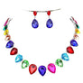 Pear Connection Crystal Necklace Set