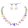 Pear Connection Crystal Necklace Set