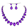 Pear Connection Crystal Necklace Set