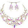 Floral Crystal Necklace Set