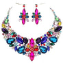 Floral Crystal Necklace Set