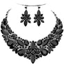 Floral Crystal Necklace Set
