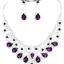 Multi Lines of Pear Necklace Set