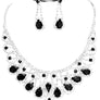 Multi Lines of Pear Necklace Set