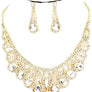 Multi Lines of Pear Necklace Set