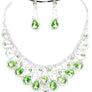 Multi Lines of Pear Necklace Set