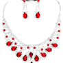 Multi Lines of Pear Necklace Set