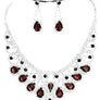 Multi Lines of Pear Necklace Set