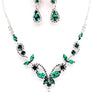 PROM Bridal wedding rhinestone necklace set
