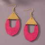Wood arch drop earrings