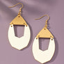 Wood arch drop earrings