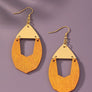 Wood arch drop earrings