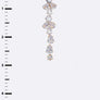 CZ Flower Long Chandelier Earrings