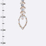 CZ Baguette Stone Long Drop Earrings