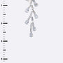 CZ Leafy Long Drop Earrings