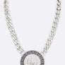 Lion Emblem Pendant Statement Necklace Set