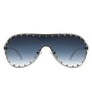Oversize Rhinestone Fashion Aviator Sunglasses