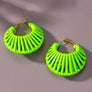 Cord braided cone shape hoop earrings